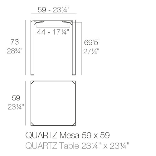 Vondom Quartz Outdoor Dining Table Wayfair